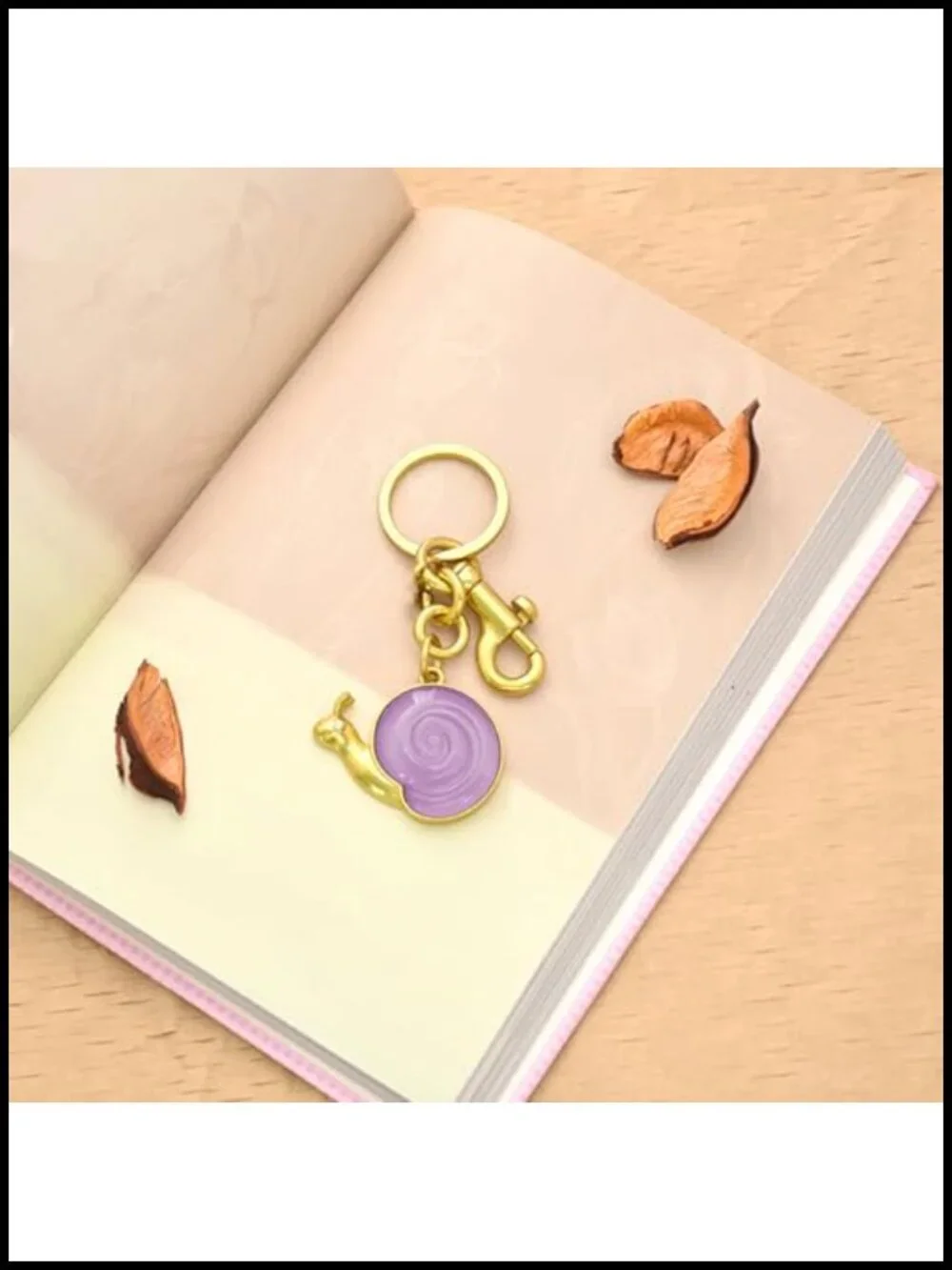 Cute Purse Charm Keychain Resin Metal Snail Bag Accessory